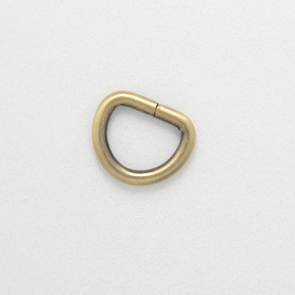 17mm Antique Brass D-Ring (Pack of 10)