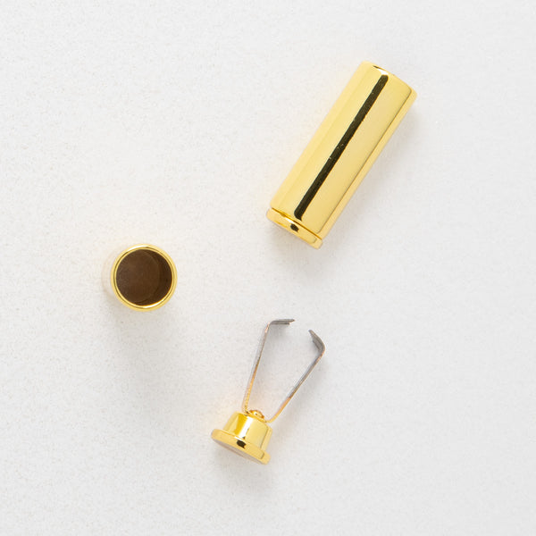 21*7mm Gilt Rope Ends (Pack of 10)