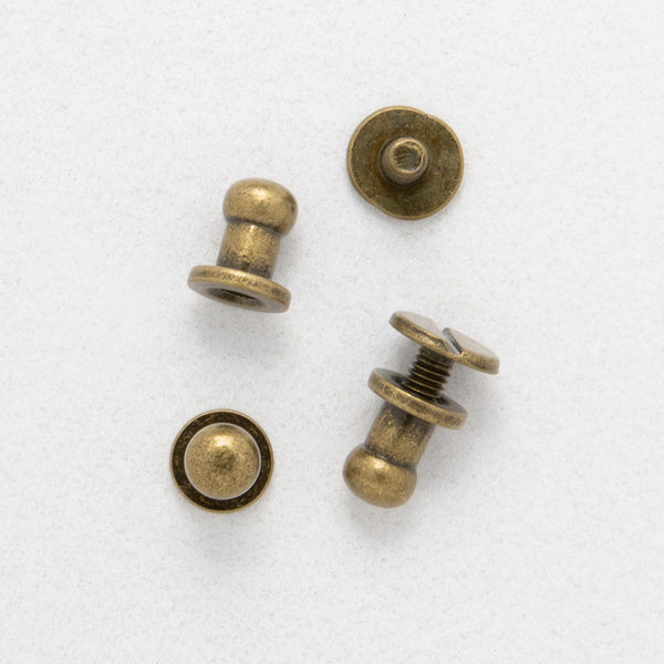 8*6mm Antique Brass Holster Stud (Pack of 10)