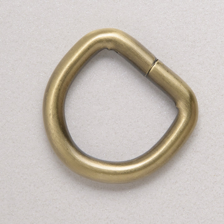 20mm unwelded antique brass d-ring