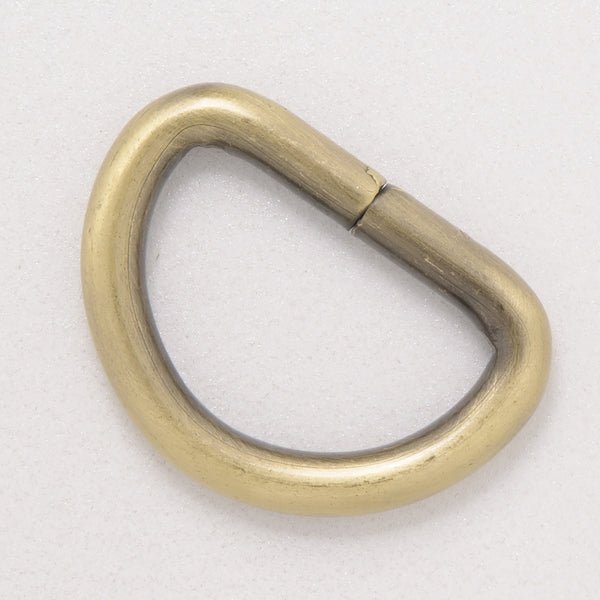 25mm antique brass unwelded d-ring