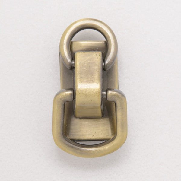 Antique brass double handle holder