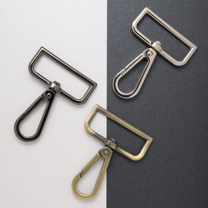 38mm trigger hooks, nickel, gun metal and antique brass.