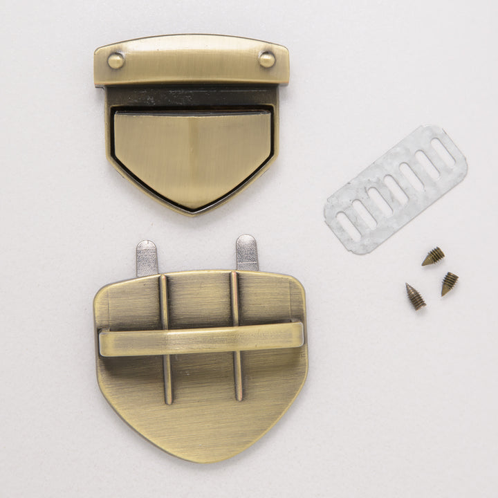 42mm antique brass tuck lock