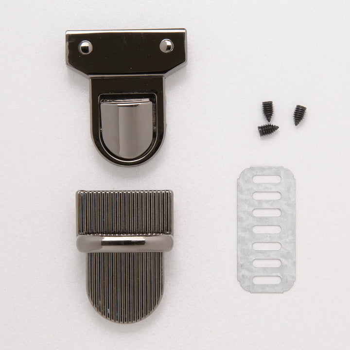 28.5mm nickel tuck lock with backing plate and screws